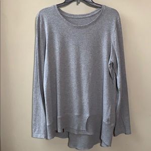 J’Envie Grey Pima Cotton Sweater Boho Pullover L